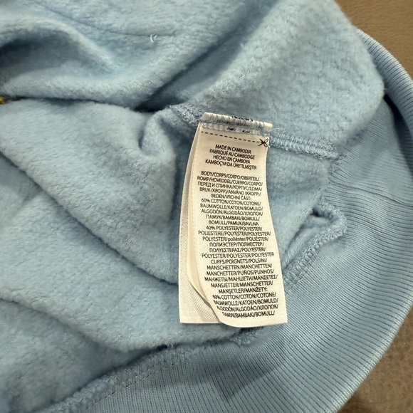 Polo by Ralph Lauren Light Blue Hoodie with Yellow Emblem 4T - Picture 4 of 5